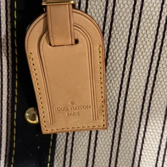 Louis Vuitton Antigua Cabas MM Tote Bag Navy Stripe - Picture 2 of 11